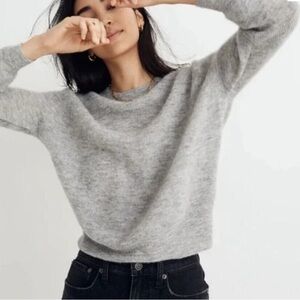 Madewell Alpaca Crew Neck Gray Sweater